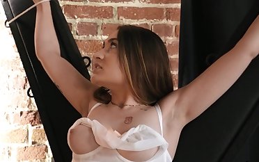Superb teen plays submissive in raw scenes of home BDSM